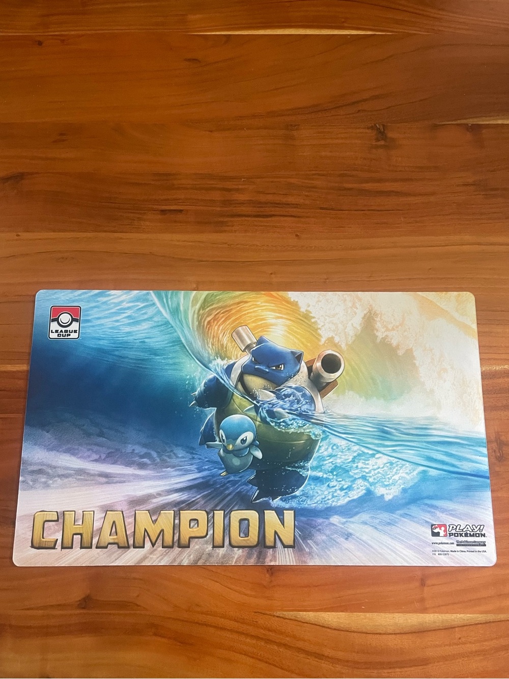 Pokémon Blastoise / Piplup 2019 League Cup Champion Playmat